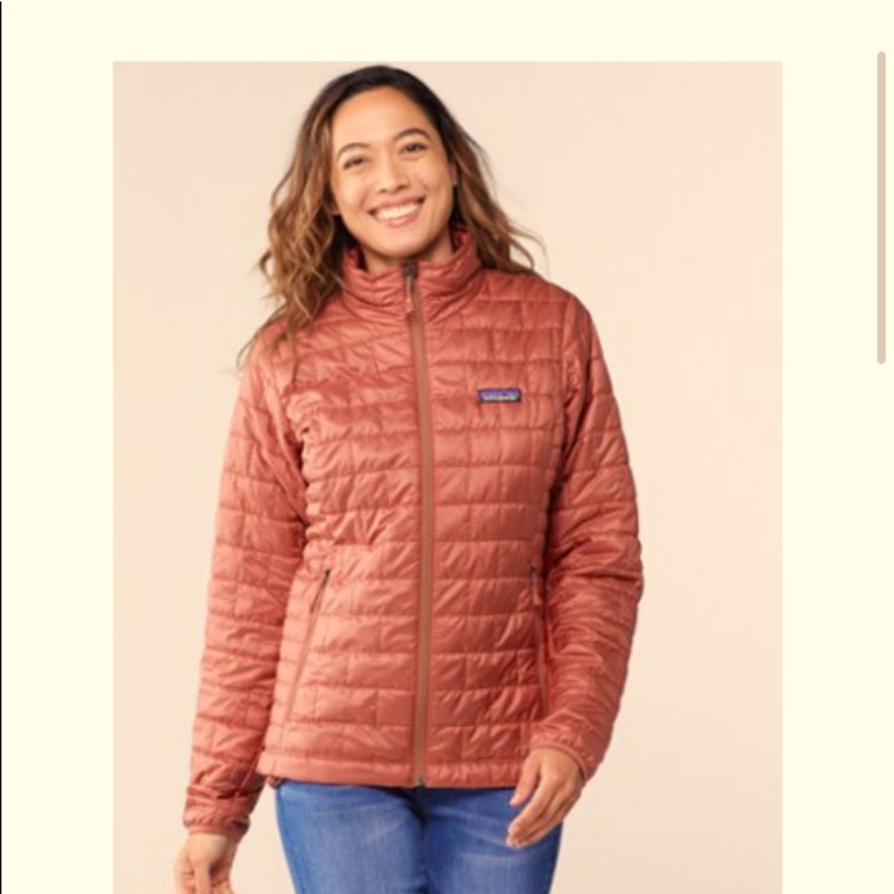 NWOT. Patagonia Nano Puff women’s jacket. Size Small. Color is Rose Hip